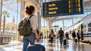 Voyageuse illustrant IR en espagnol